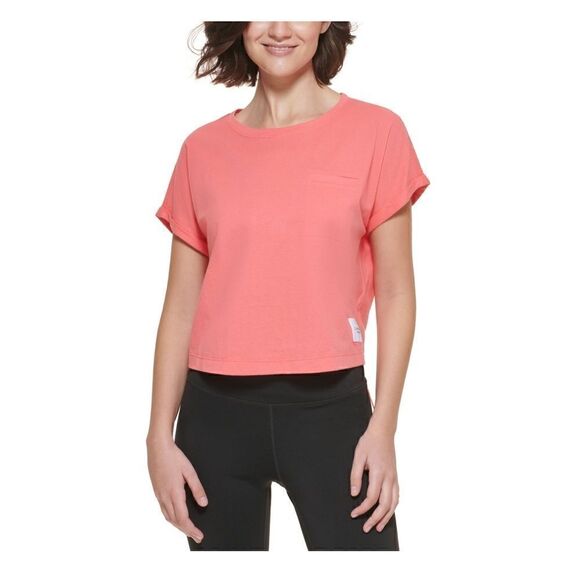 Calvin Klein Performance Bungee Hem Pocket Active Cotton T-Shirt, Tee S, - Picture 3 of 12